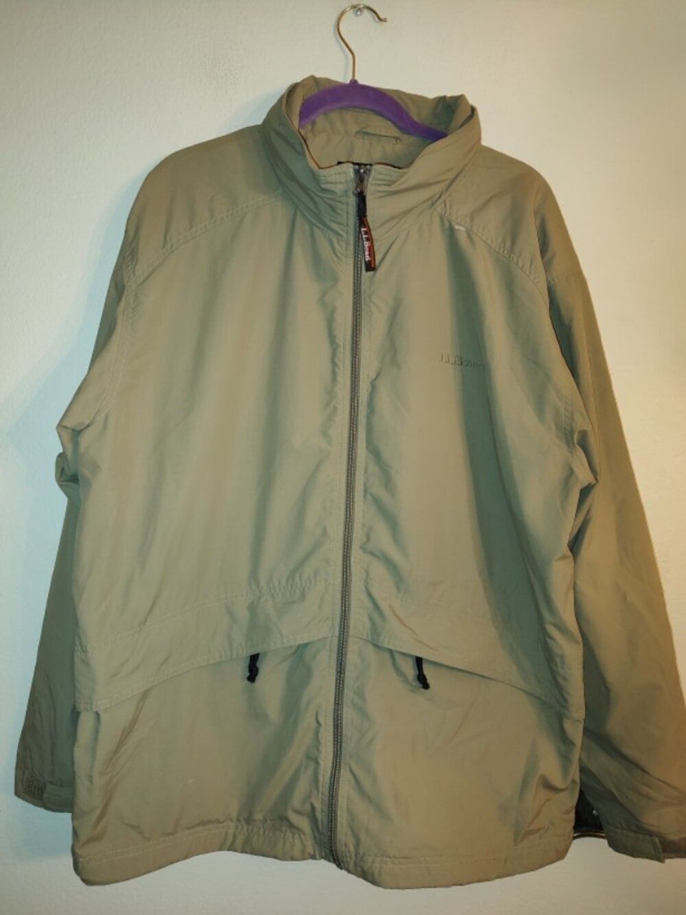 Men's L.L. Bean Outdoor Outfitter Men's Khaki Beige Full Zip Coat Jacket Size XL